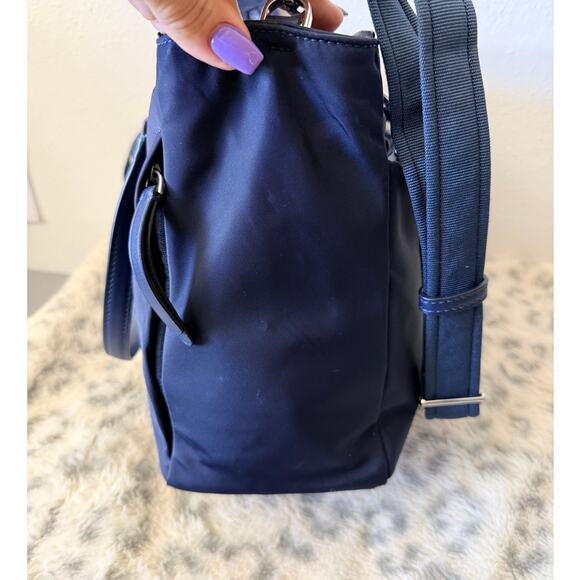 kate spade Navy Nylon Crossbody Satchel with Gold Hardware EUC - Picture 5 of 10
